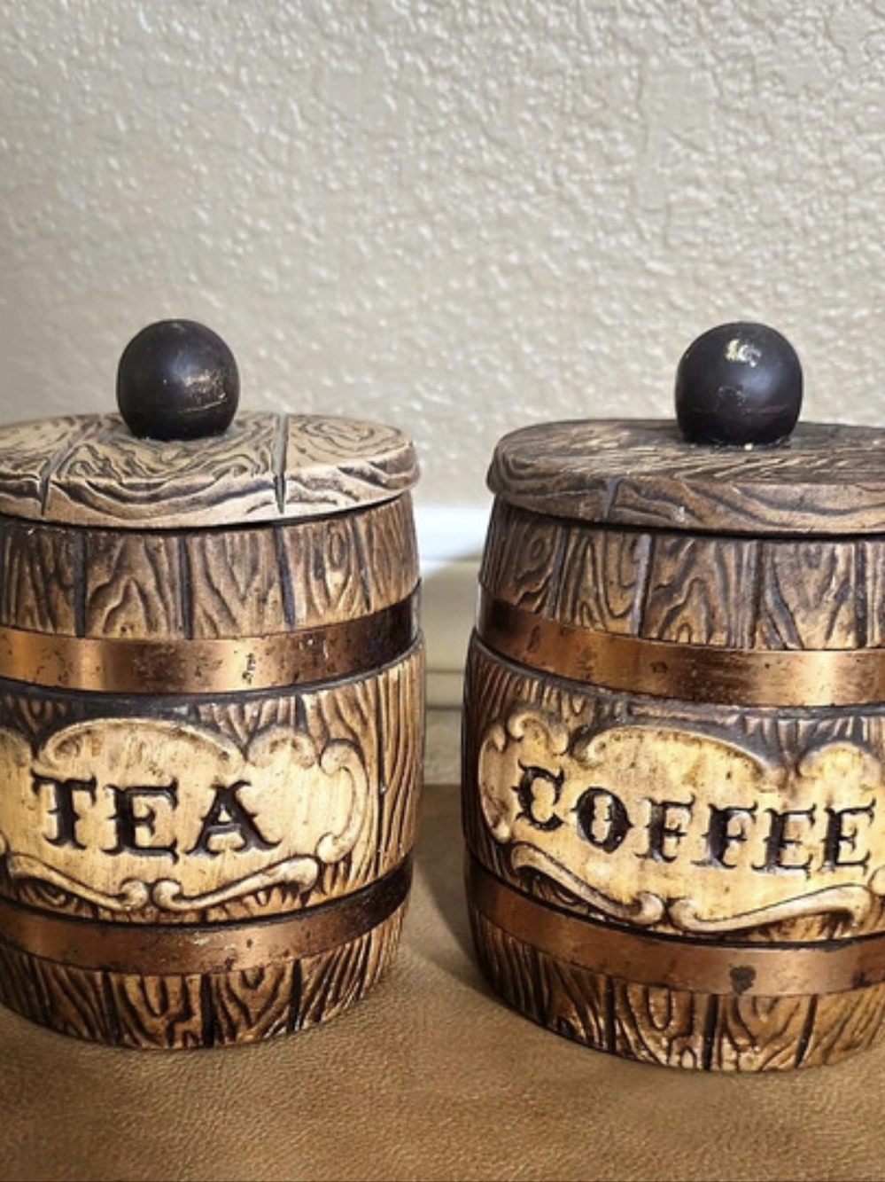 Treasure Craft Vintage Ceramic Barrel Canisters